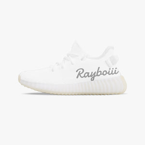 Rayboiii Kids' Mesh Knit White Sneakers