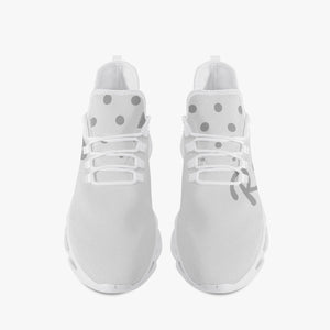 Rayboiii Bounce White Mesh Knit Sneakers