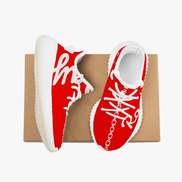 Load image into Gallery viewer, Rayboiii Kids' Mesh Knit Red Sneakers