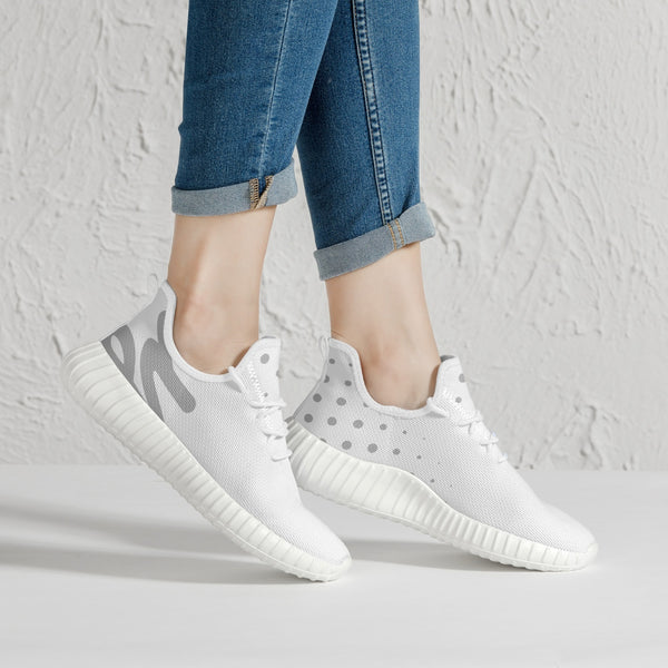 Load image into Gallery viewer, Rayboiii Mesh Knit Ice White Sneakers