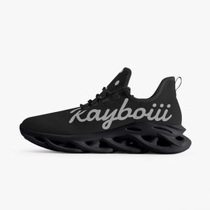 Rayboiii Bounce Black Mesh Knit Sneakers