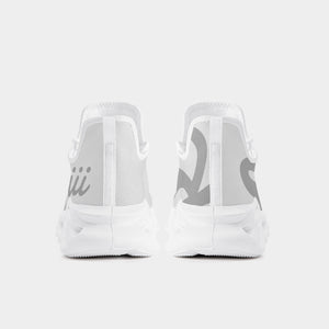 Rayboiii Bounce White Mesh Knit Sneakers