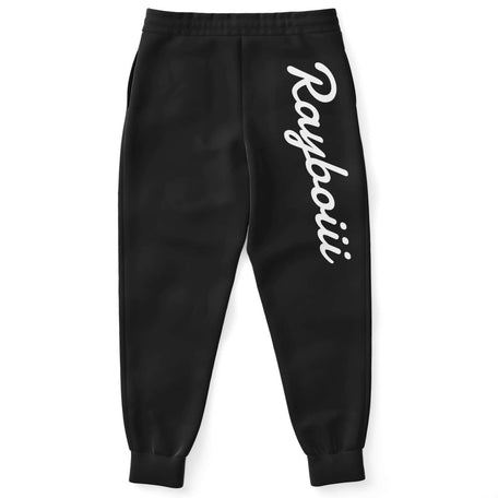Rayboiii Black Athletic Jogging Bottoms