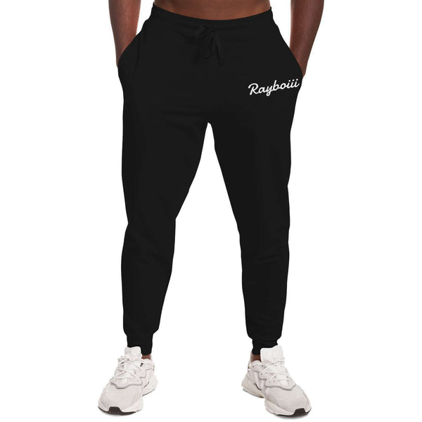 Load image into Gallery viewer, Rayboiii Black Athletic Jogging Bottoms
