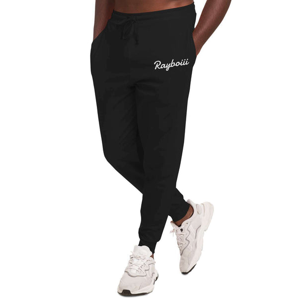 Load image into Gallery viewer, Rayboiii Black Athletic Jogging Bottoms
