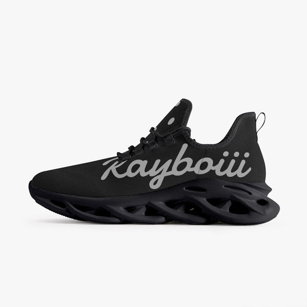 Load image into Gallery viewer, Rayboiii Bounce Black Mesh Knit Sneakers
