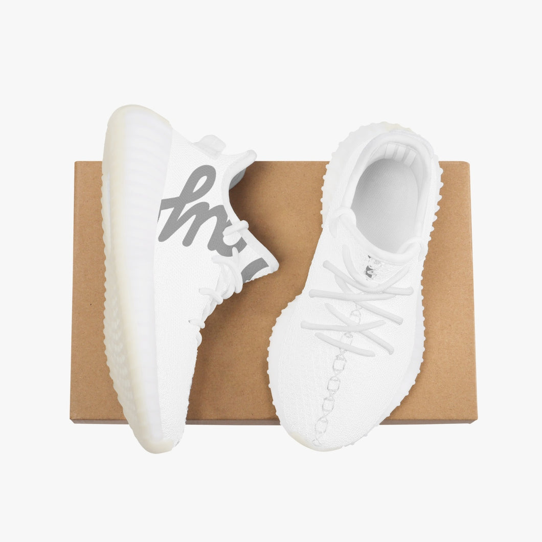 Rayboiii Kids' Mesh Knit White Sneakers