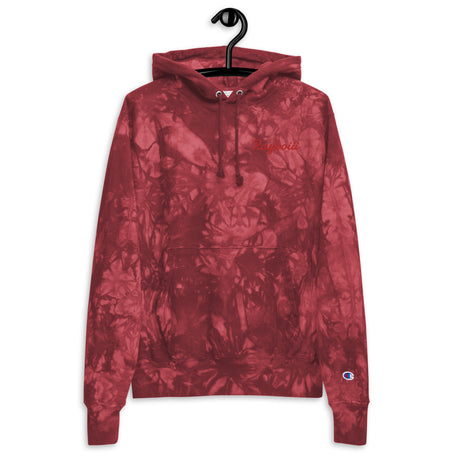 Red Rayboiii X Champion tie & dye hoodie