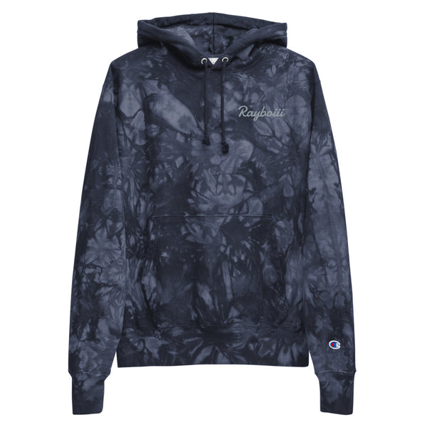Load image into Gallery viewer, Navy Rayboiii X Champion tie &amp; dye hoodie
