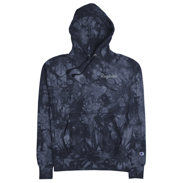 Load image into Gallery viewer, Navy Rayboiii X Champion tie &amp; dye hoodie
