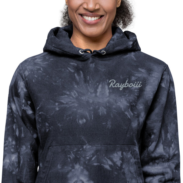 Load image into Gallery viewer, Navy Rayboiii X Champion tie &amp; dye hoodie
